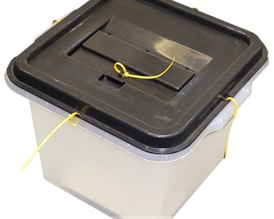 ballot box with Security seals